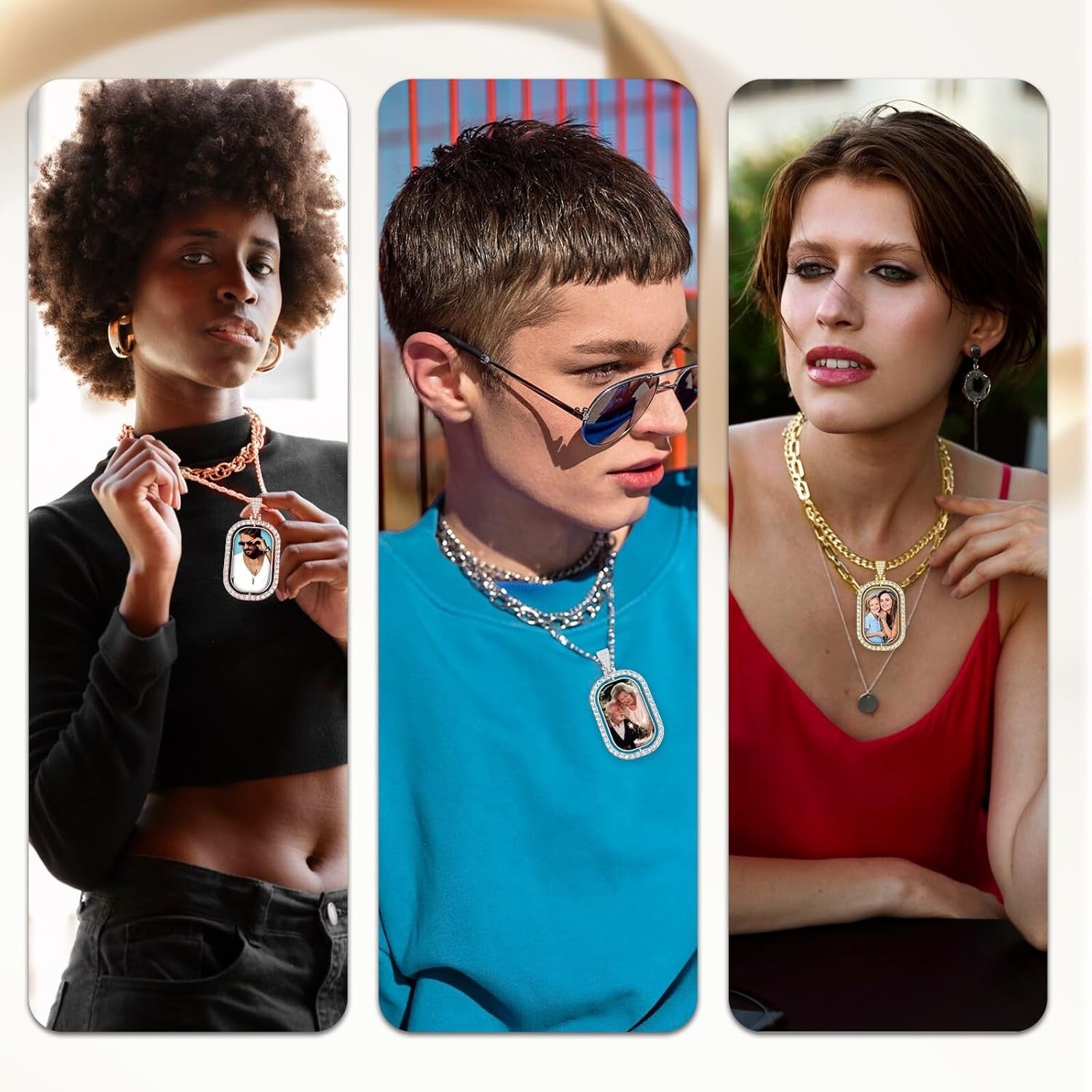 Name Necklace Personalized for Women Plated Nameplate Necklace Gifts for Girls