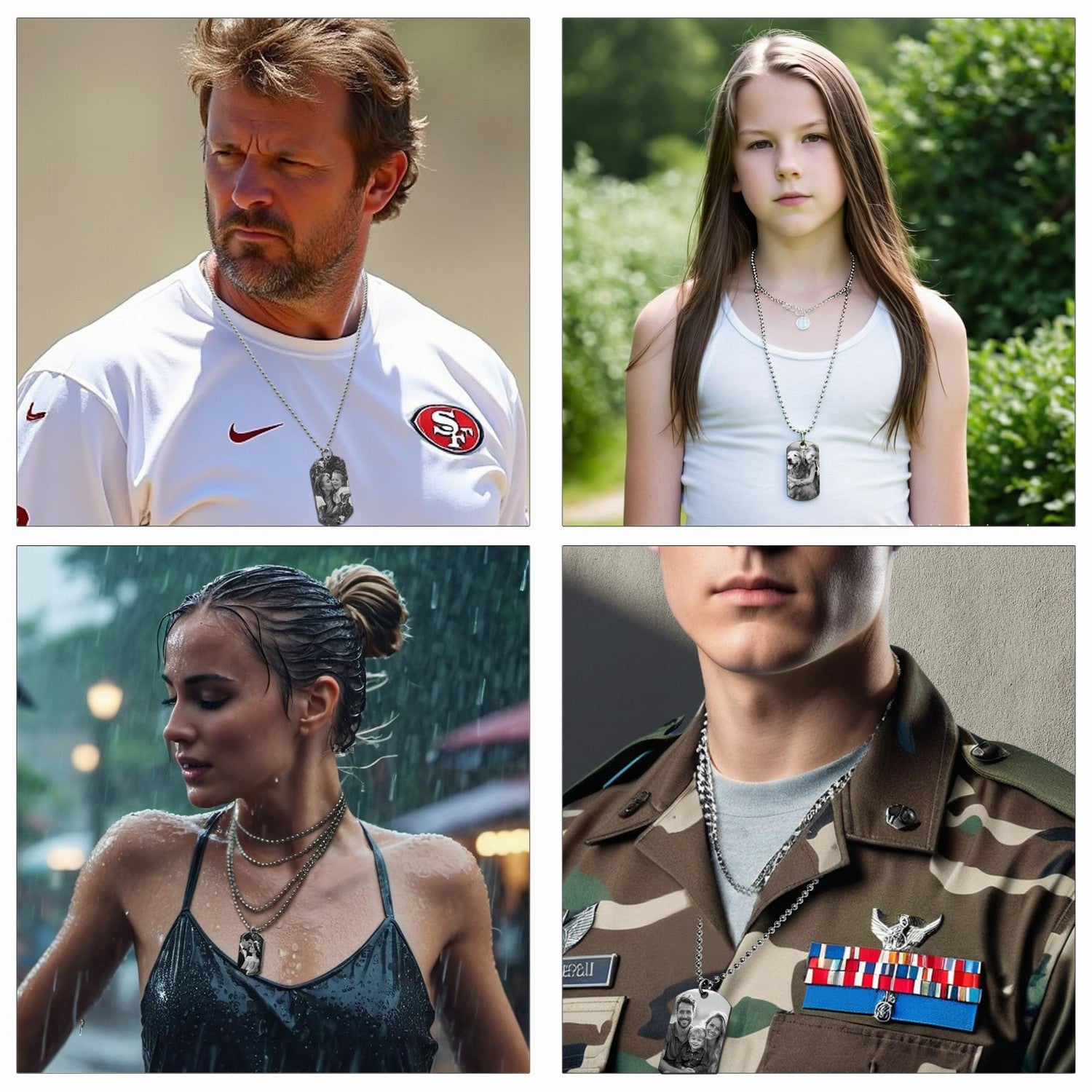 Custom 3D Bubble Name Necklace ¨C Personalized Letter Necklace, Silver Rose , Christmas Gift for Her, Mom & Kids Jewelry