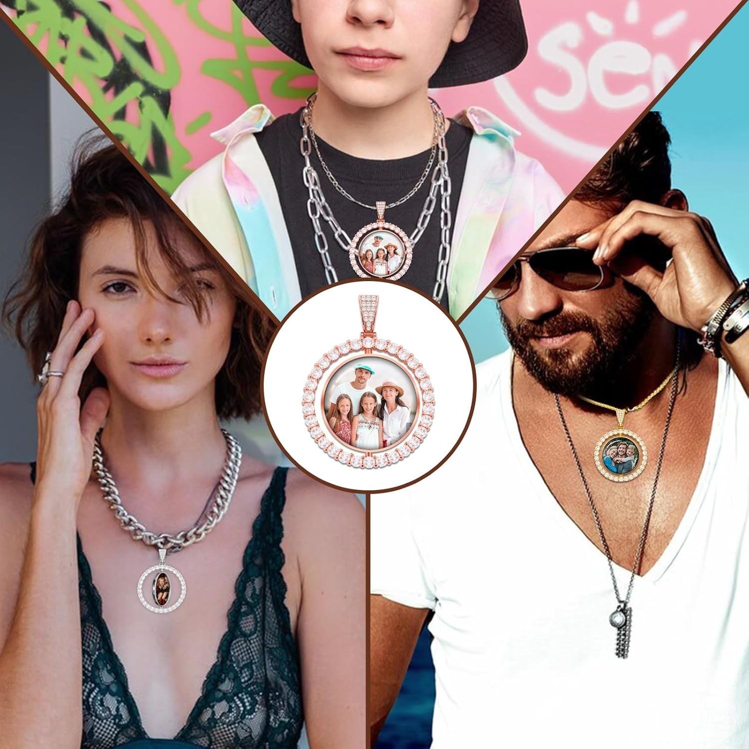 Hip Hop Cuban Chain Necklace ¨CPendant and Necklace Sold Separately - Mix & Match Your Own Combination