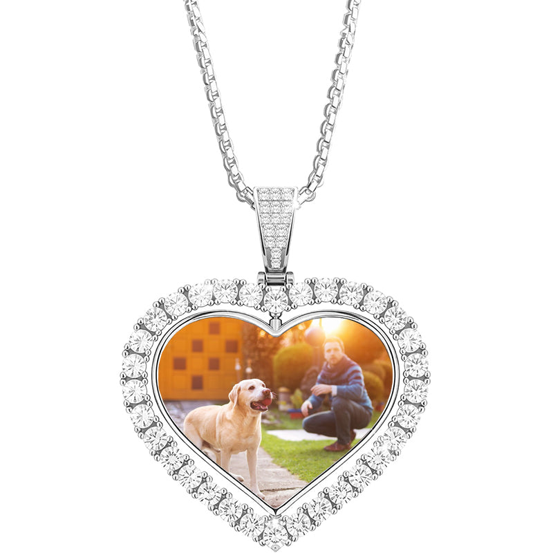 Engraved Photo Heart Necklace | Personalised photo necklace, handwriting engraving, gift for her, gift for mum, anniversary gift