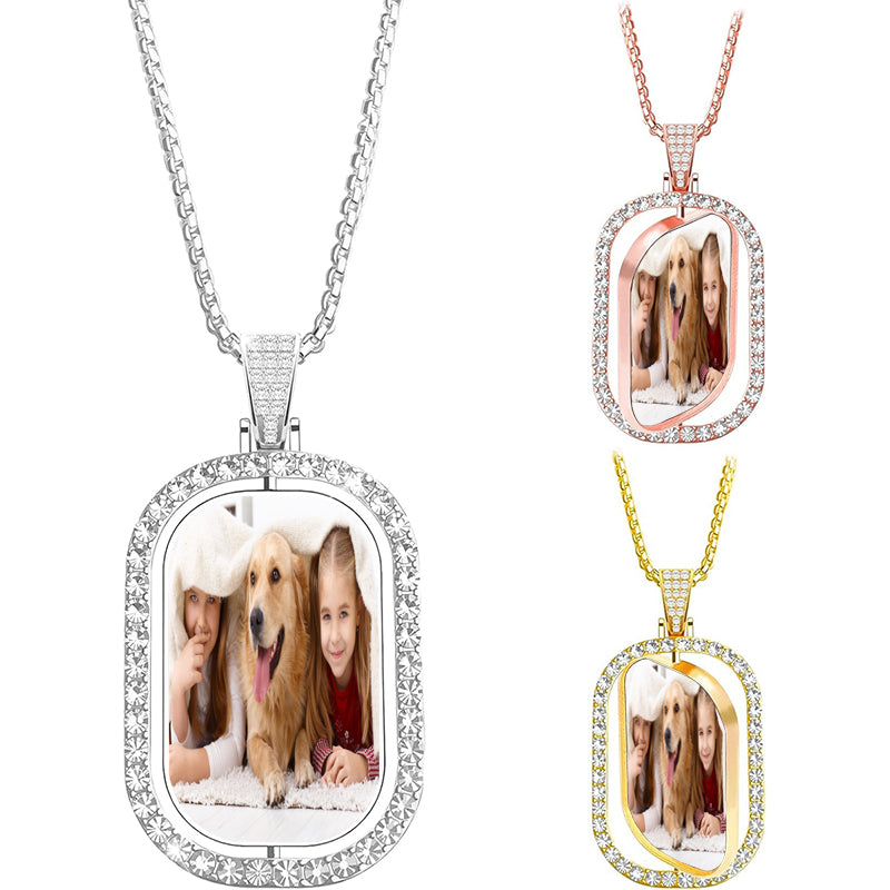 Chain Lover Jewelry Heart Shaped Photo Picture Locket Necklace Pendant(silver)