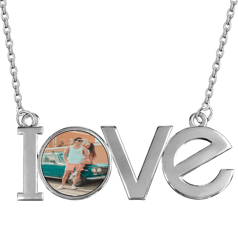 Custom College Logo Necklace, Filled Graduation Gift