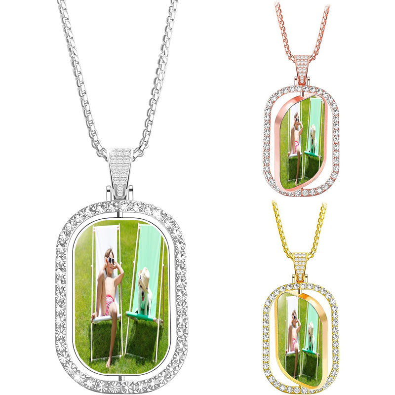 Heart Locket Photo Necklace, Personalized Heart Locket, Custom Engraved 4 Picture Locket Gift for Mom, Valentines Gift for Wife Girl Friend