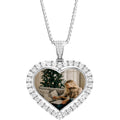 Custom Photo Dog Tag Locket ? Personalized Engraved Pendant ? Add 2 Pictures Inside ? Silver or Black Stainless Steel Necklace