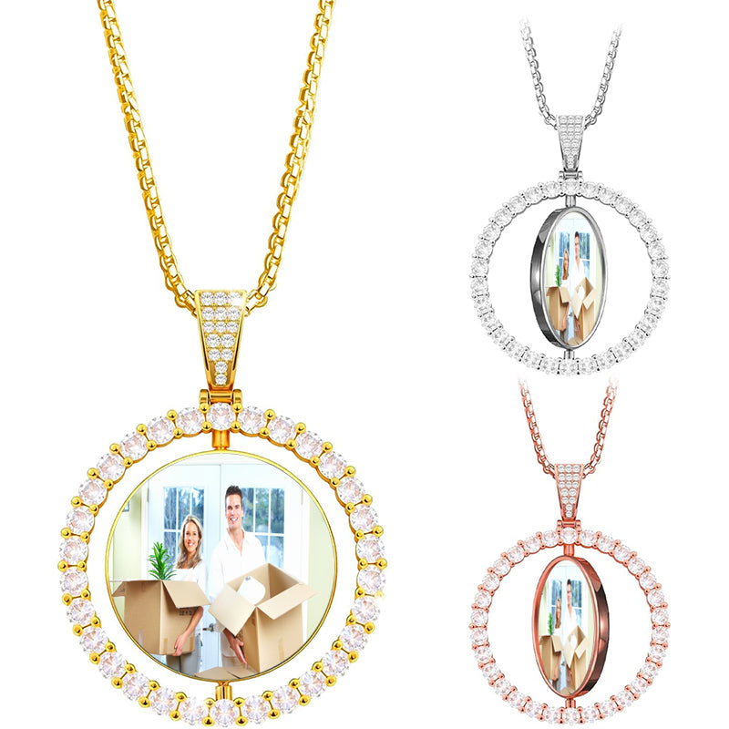 24k Plated Flower Personalized Nameplate Custom Name Necklace