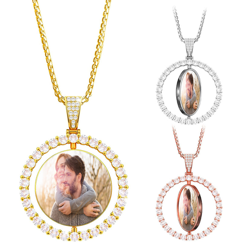 Cross Photo Necklace For Men And Women ? Photo Projection Necklace ? Memorial Necklace ? Custom Picture Necklace ? Custom Engraved Necklace