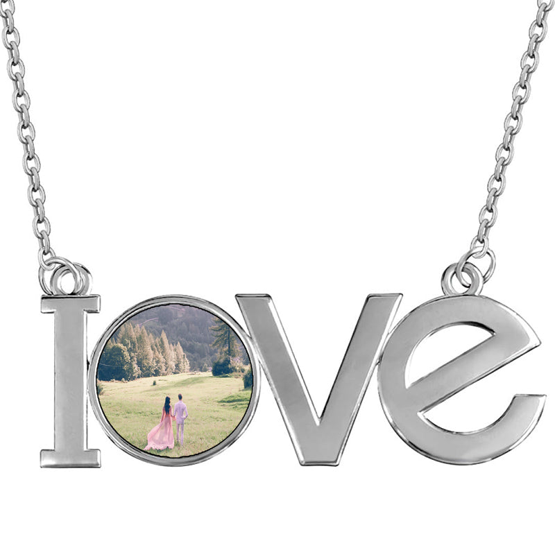 Custom Diamond Name Necklace, Personalized Heart Nameplate, USA Made