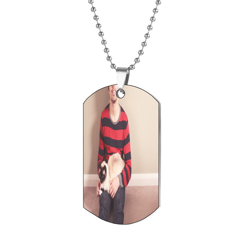 Custom Paperclip Photo Projection Necklace, Minimalist Hidden Picture Bead Chain Jewelry, Handmade Memory Gift for Friend, Valentine Gift