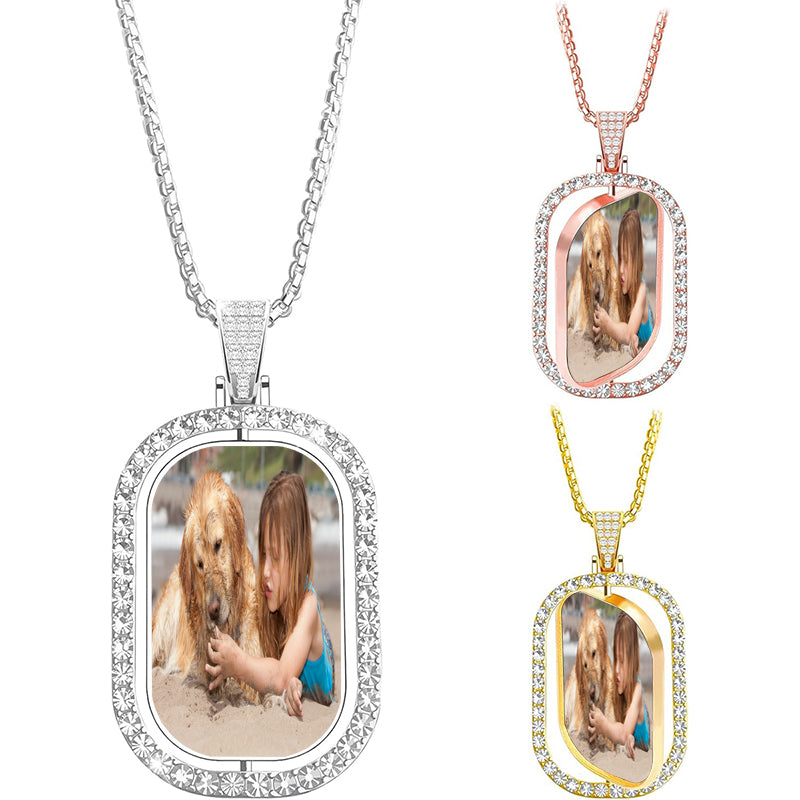 Filled Name Necklace, Personalized Script Pendant