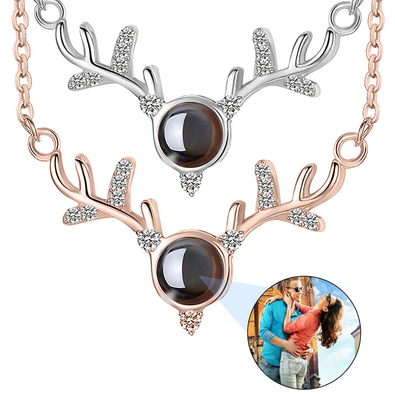 Custom Photo Necklace with Picture Inside, Personalized 3D Crystal Picture Necklace Engraved Heart Pendant Memorial Gifts for Women Girlfriend on Birthday Valentines Day