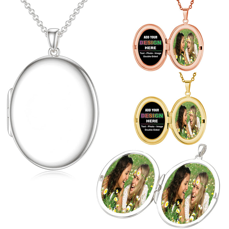 Butterfly Projection Photo Necklace in / Silver / Rose , CZ Personalized Photo Necklace Sterling Silver Custom Girlfriend Choker