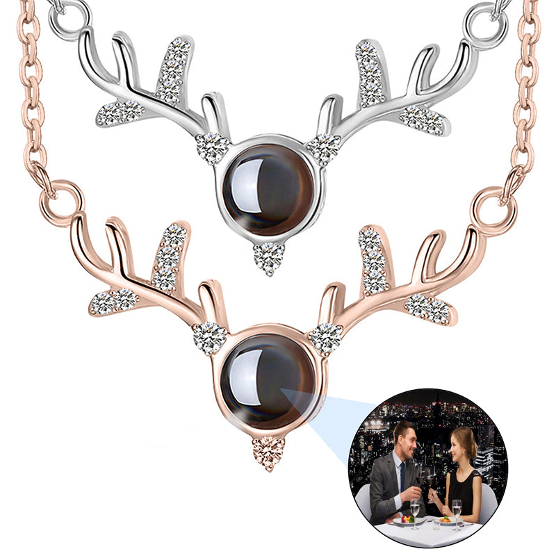 Dog Bone Photo Projection Necklace, Custom Pet Memorial Necklace, Projection Necklace with Picture, Birthday MotherDay Gift for Pet Lovers