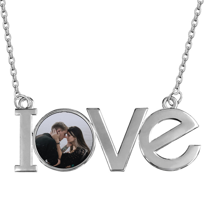 Gemstone Initial Necklace: Filled Bezel Charm, Personalized Pendant