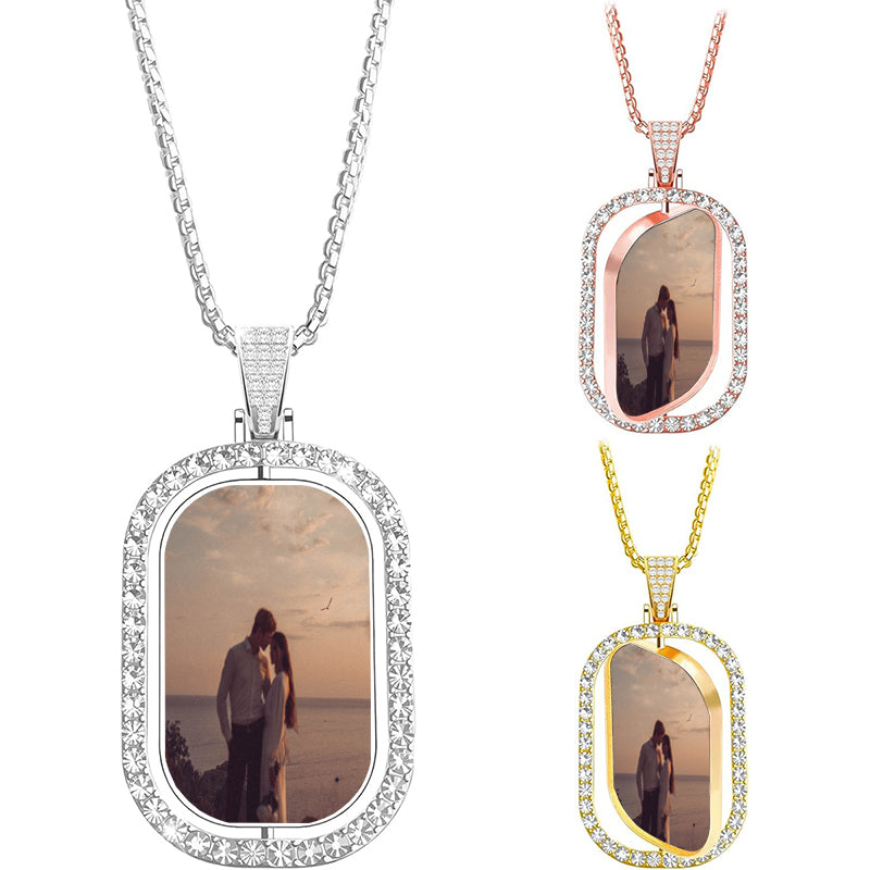 Engraving 3D Bar Name 1kg Pendant Necklace Necklace Personalized Text Message Cool Simple Design Women Customized Vertical Cuboid Stick Pendant Necklaces Stainless Steel Birthday Gift