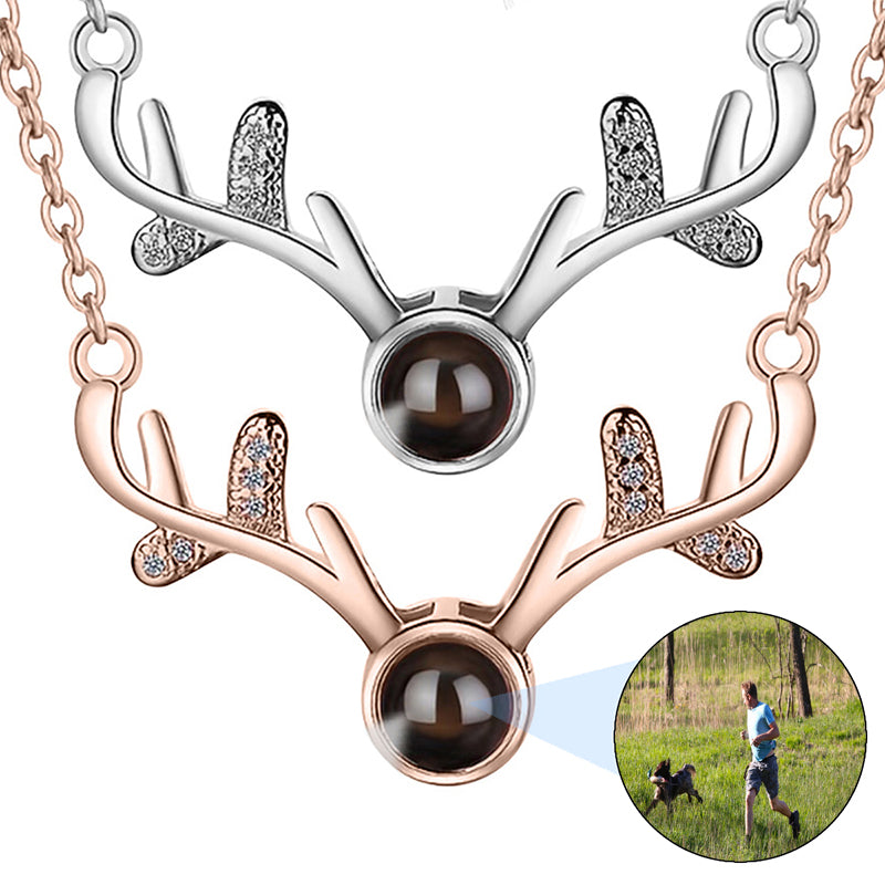 Custom Necklace with Picture inside Rectangle Bar Personalized Projection Keyring Memorial Gifts for Your Love One