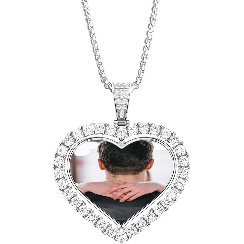 Custom Pave Locket Necklace, Multiplate Family Photo , Personalized Gift For New Mom, Grandma Gift