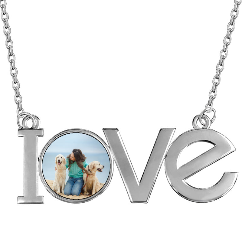 Custom Photo Pendant Necklace, Heart Photo Necklace, Custom Picture Necklace, Custom Photo Necklace Christmas, Photo Heart Pendant