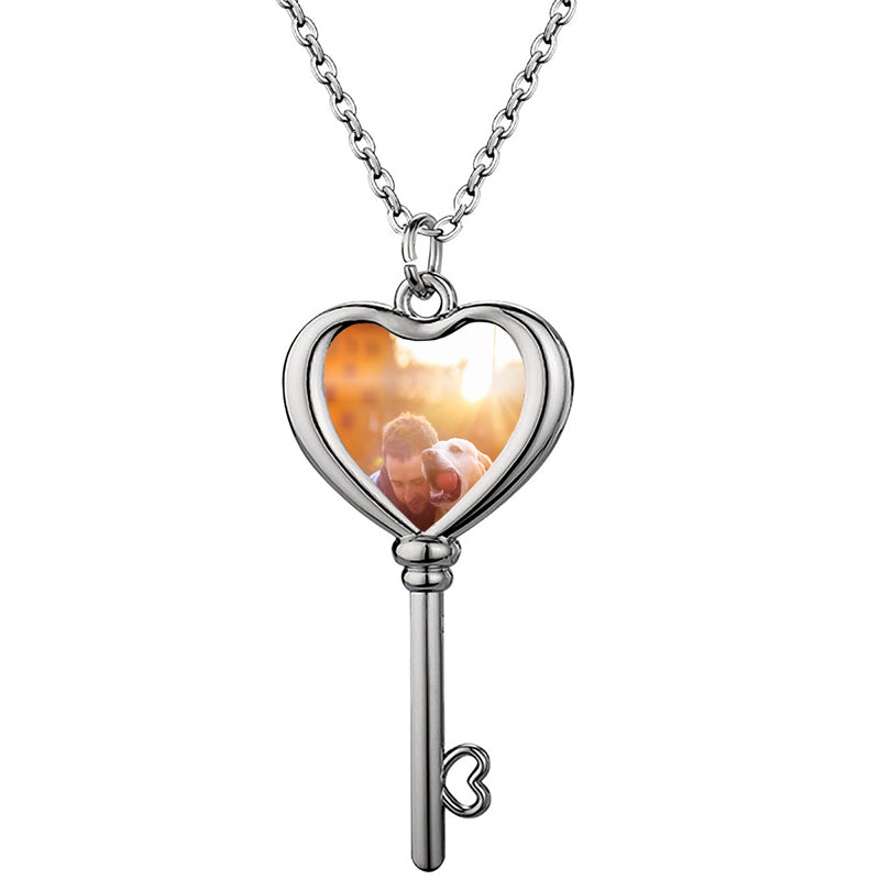 Dainty Heart Necklace ? Personalized Name Heart Pendant ? Minimalist Silver Rose Necklace ? Custom Jewelry Gift for Her