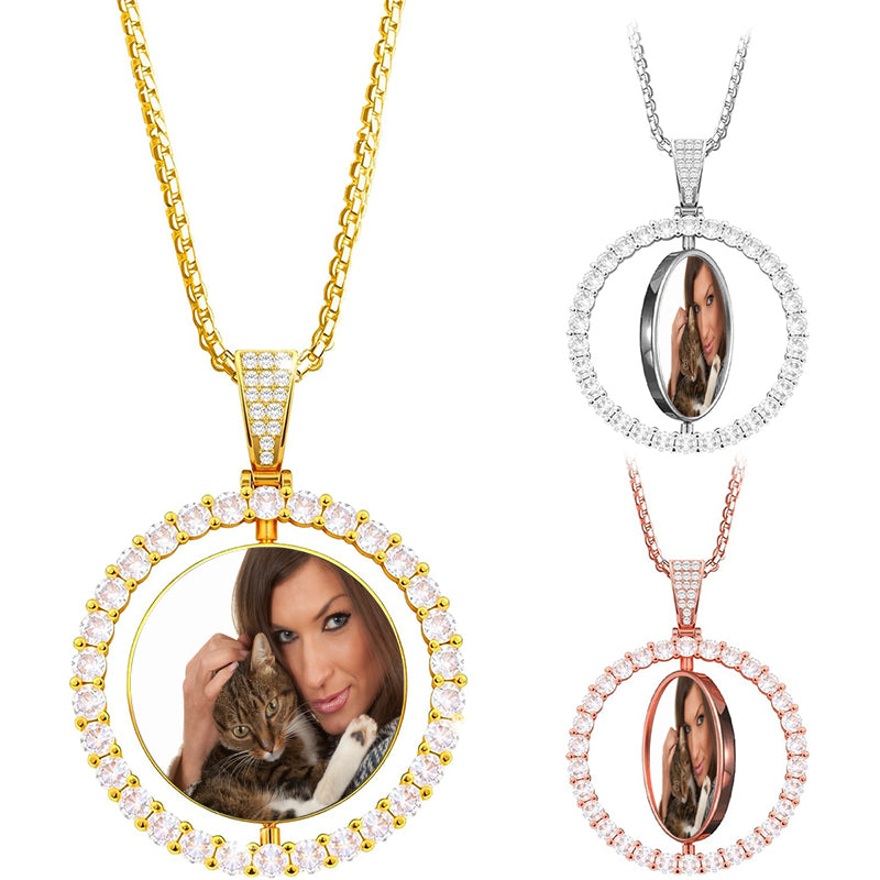 Custom Photo Locket Necklace, Birthstone Pendant ¨C Personalized Gift for Mom, Memorial Jewelry, Gift for Her, Keepsake Necklace