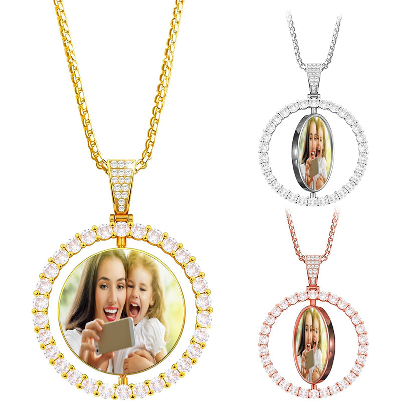 Cupike Personalized Pet Urn Necklace for Dog Ashes Custom Engraving Photo Text Pet Cremation Jewelry Customize Memorial Gift for Pet Dog Cat Ashes Necklace (01-Heart)