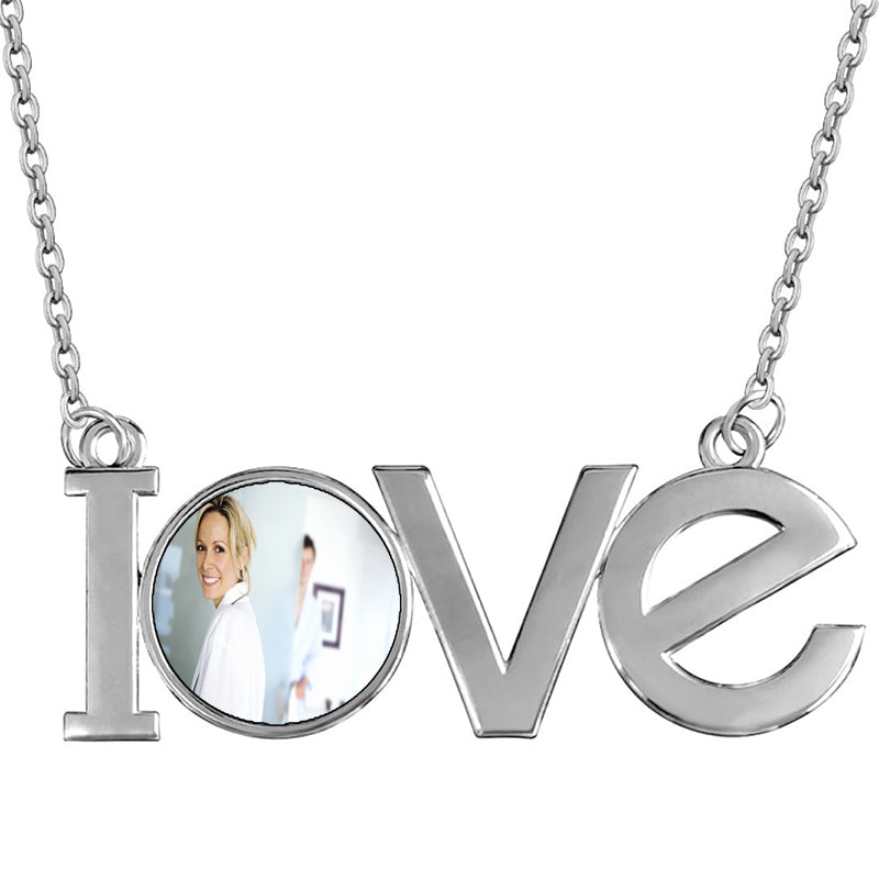 Hand Stamped Sterling Silver Name Charm: Personalized Word Necklace