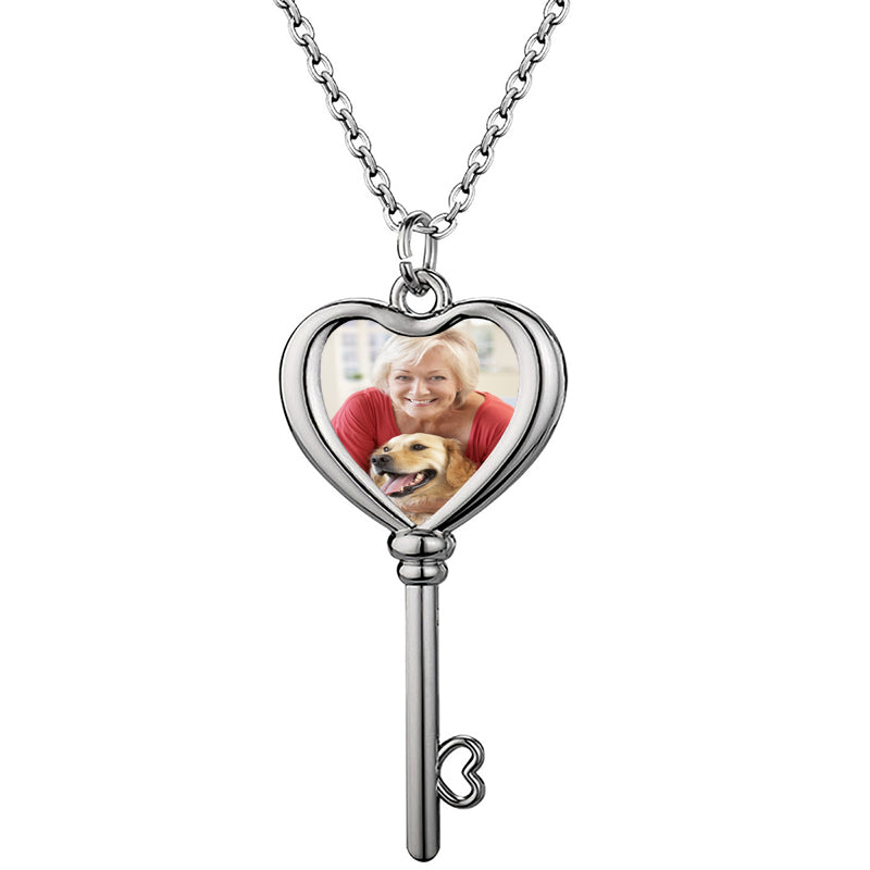 Anniversary Photo Necklace, Custom Picture Necklace, Photo on a Necklace, Photo Print Pendant, Anniversary Necklace Gift, Photo Etched Gift