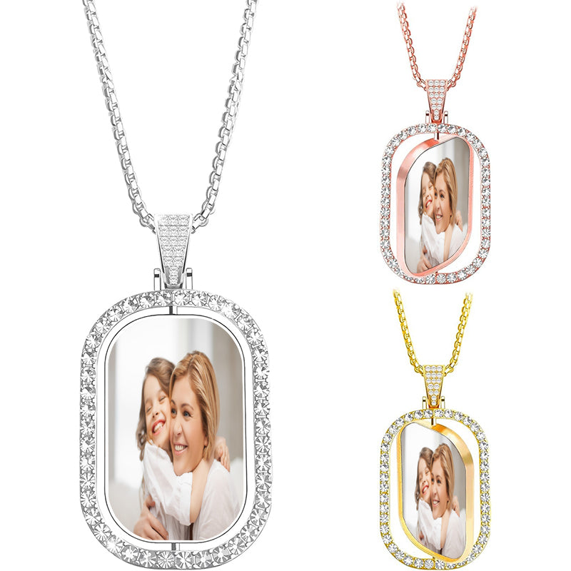 Custom 3D Name Necklace, Nameplate Necklace, Double Plated Name Necklace, Name Pendant, Personalized Name Necklace in /Silver/Rose