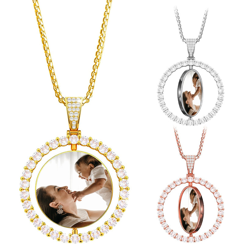 Initial Disc Necklace, Personalized Rose , Silver Jewelry for Women, Best Friend, Bridesmaid Gift, Custom Charm Pendant ¨C CN