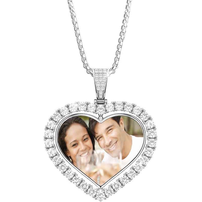 Custom Photo Necklace Pet, Photo Projection Necklace, Pet Projection Necklace Moon & Cross, Picture Necklace, Christmas Gift, Holiday Gift