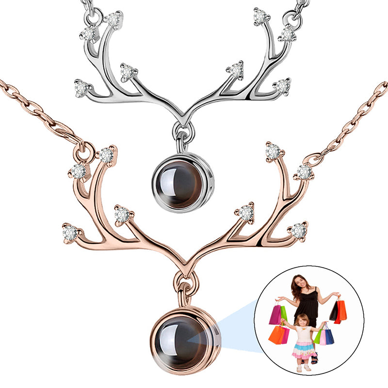 Custom Necklace with Picture Inside Personalized Pet Photo Projection Necklace Dog Cat Paw Pendent Necklace Customized Picture Memorial Jewelry Gifts