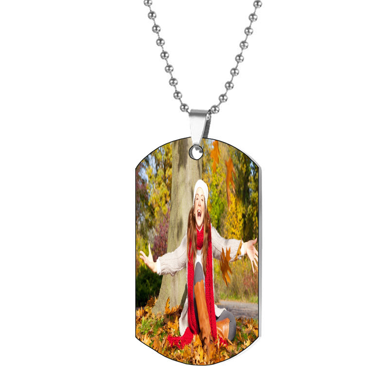 Custom Photo Projection Necklace with Cubic Zirconia, Personalized Pendant Hidden Picture Inside, Photo Necklace, Picture Necklace