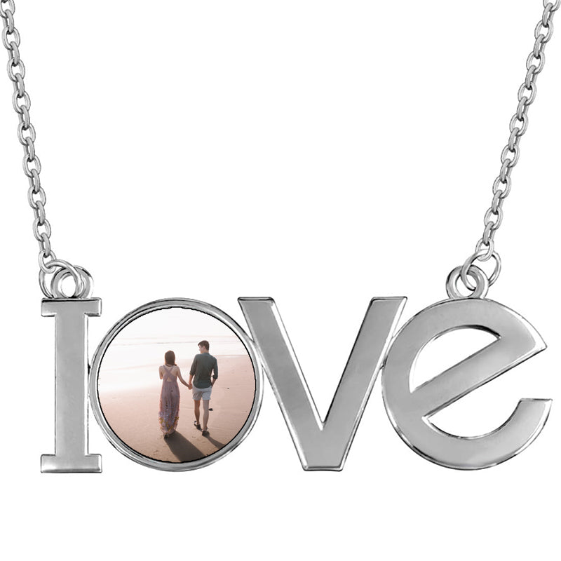 Birth Flower Picture Locket ¨C Personalized Photo Pendant, Custom Birth Month Floral Keepsake Jewelry