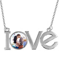 Custom Engraved Stainless Steel Round Necklace - Personalization Included Text Handwriting Drawing 18" Chain