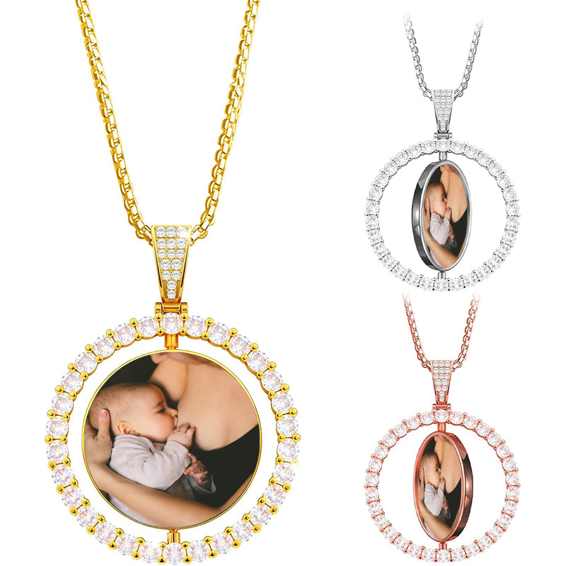 Heart Photo Projection Necklace - Gift for Her - Personalized Photo Necklace - Memorial Gift - Christmas Gifts for Her - Girlfriend Necklace