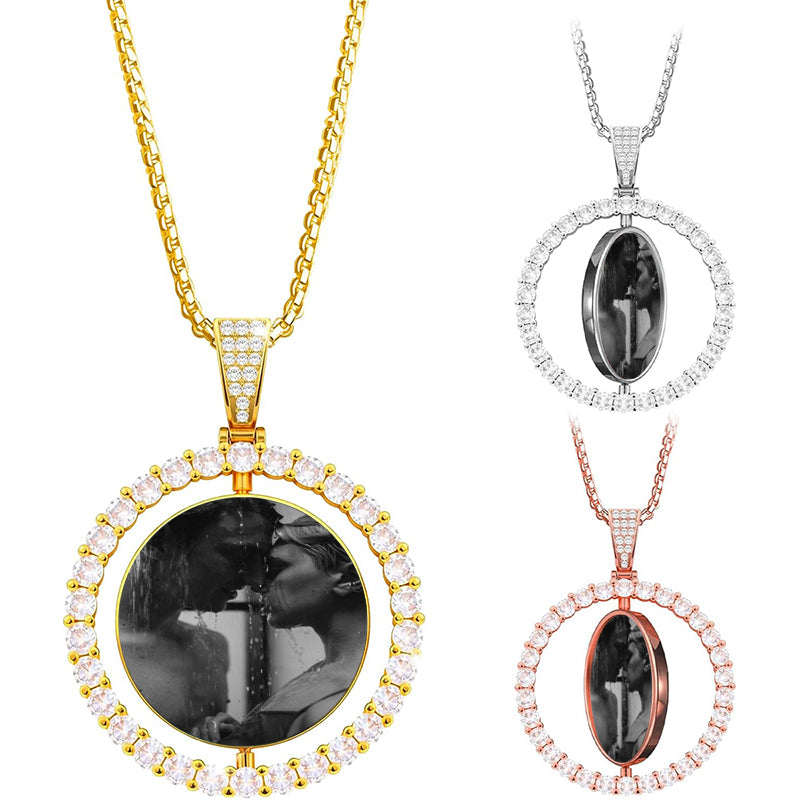 Custom Initial Necklace for Mom, Personalized Disk Pendant with Kids Initials, Delicate Dot Charm in , Sterling Silver, Rose AD065