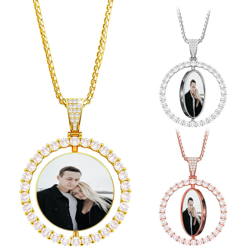 Custom Picture Necklace, Personalized Valentines Day Gifts for Women - Perfect for Wife, Mom, Daughter and Her, Memorial Gifts for Anniversary & Birthday