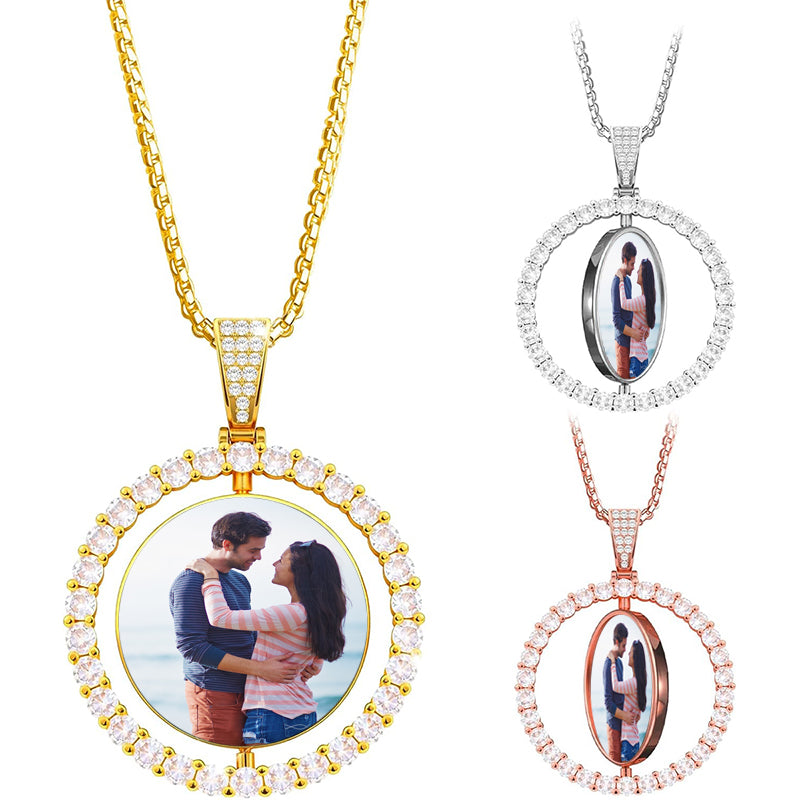 Heart Projection Necklace, Pearl heart necklace, Custom Photo Necklace, Mama Necklace, Soulmate Necklace, Heart jewelry