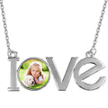 Custom 8 Star Photo Projection Necklace, Sterling Silver Love Pendant, Personalized Jewelry