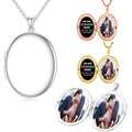 Custom Sterling Silver Portrait Necklace: Memorial Photo Pendant