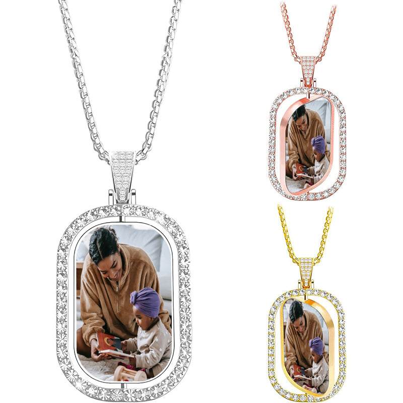 Custom Photo Necklace - Photo Jewelry - Silver Circle Necklace - Personalized Photo Pendant - Picture Necklace - 25 mm / 1 inch Circle