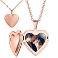 Custom Photo Filled Heart Locket Necklace Engraved Old English Initial Necklace Personalized Gift Memorial Christmas Her Him Minimalist