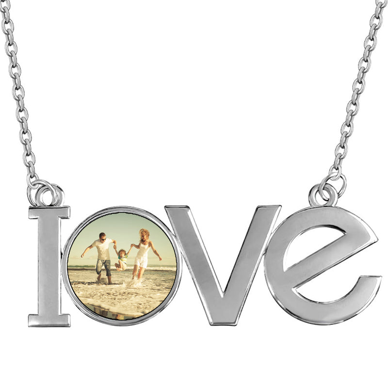 Custom Photo Necklace,Personalized Picture Necklace Jewelry,Memorial Gift for Mother Family